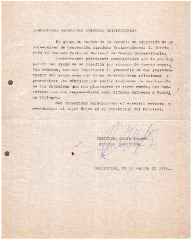 Carta del grupo de Teatro de la U. de Concepción