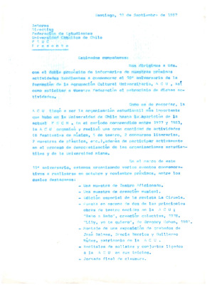 Carta a la FEUC