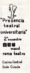 "Presencia teatral universitaria" 2° Encuentro ACU Macul Rama Teatro 