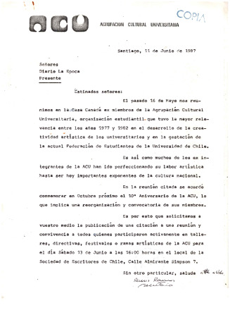 Carta a Diario La Época