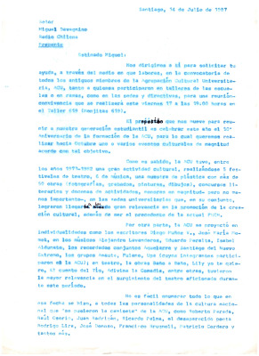 Carta a Radio Chilena 
