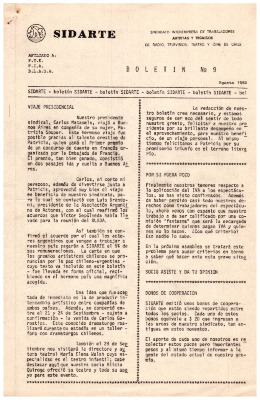 Boletín SIDARTE N° 9 