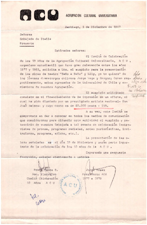 Carta a Embajada de Italia (2da carta)