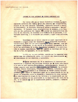 Informe de sede Antumapu al primer seminario ACU