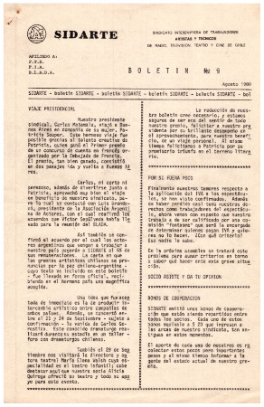 Boletín SIDARTE N° 9 