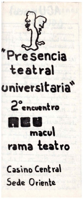 "Presencia teatral universitaria" 2° Encuentro ACU Macul Rama Teatro 