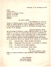 Carta a Alfredo Rufin, Servicio de Cultura y prensa, Embajada de Estados Unidos 