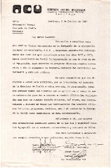 Carta a Alessandro Cevese Embajada de Italia 