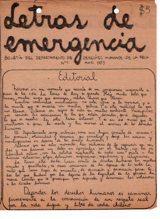 Letras de Emergencia N°1