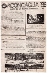 Aconcagua 85' Boletín TTVV N°4