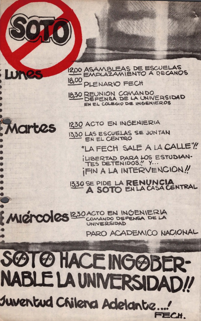¡Soto hace ingobernable la universidad!