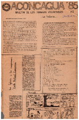 Aconcagua 85' Boletín TTVV N°2