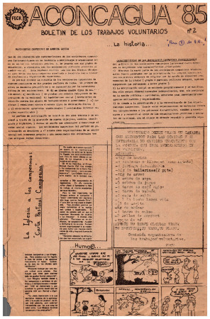Aconcagua 85' Boletín TTVV N°2