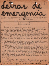 Letras de Emergencia N°1