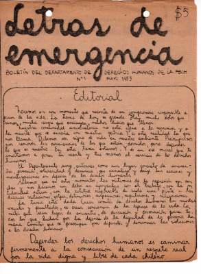 Letras de Emergencia N°1