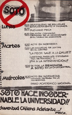 ¡Soto hace ingobernable la universidad!